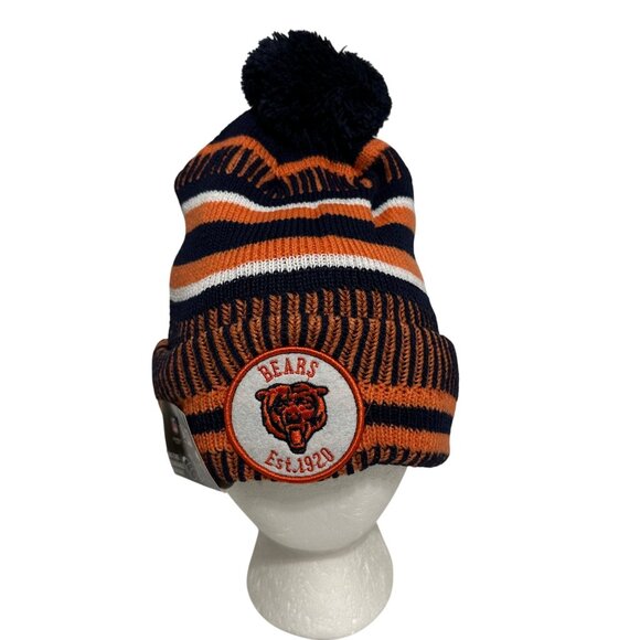 Chicago Bears GSH New Era Knit Beanie Hat Removeable Pom NFL Football Athleisure - Picture 4 of 7